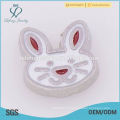 Lovely charmes de lapin blanc charms flottants pour pendentif de médaillis, charmes d&#39;animaux